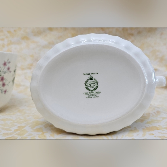 Reduced Price! Minton Spring Valley Cream & Sugar Set - Picture 11 of 13